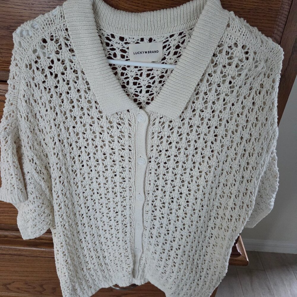 Lucky Brand Short Sleeve Sweater